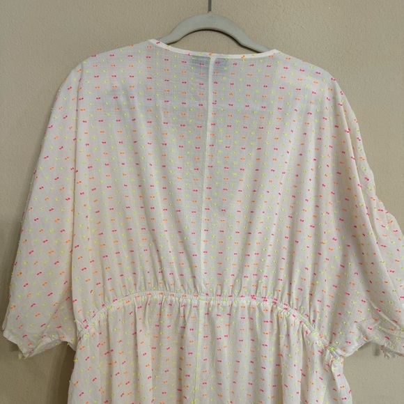 Spring Summer Lane Bryant Textured Dolman-Sleeve Peplum Blouse White Size 18/20 - Picture 10 of 16